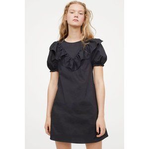 H&M Cotton Dress with Flounce Trim NWT - Size M